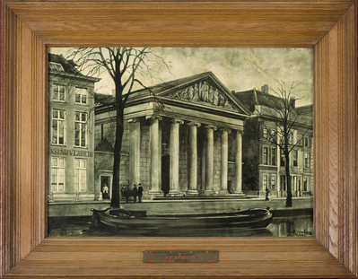 0000-0230-MCE.jpg; 0000-0230-MCE; Tegeltableau voorstellende de Academie van Beeldende Kunsten.; tegeltableaus