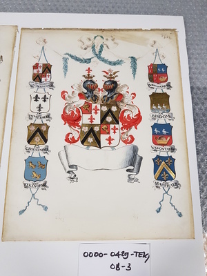 0000-0429-TEK--OB-3.jpg; 0000-0429-TEK/OB.3; Familiewapen van v/d Kerckhoven van Groenendijck; tekeningen