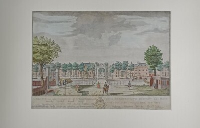 02037d41-a2db-451b-bca5-6f47e8b91a48.jpg; 1968-0159-PRE; Gezicht op de Prinsessegracht vanuit het Noorden.; prenten