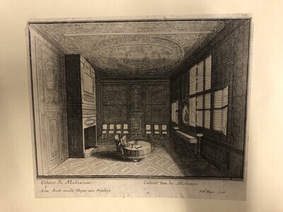 124bba23-0b01-4506-b3c7-b0537a1eb77e.jpg; 1986-0279-PRE; Kamer van de Mediateur (bemiddelaar) in het Huis ter Nieuburg te Rijswijk; prenten