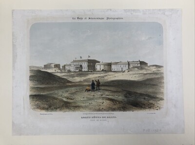 16743da8-22fc-471d-bf47-ffe1af44ecb2.jpg; 1956-0115-PRE; Stedelijk Badhuis te Scheveningen ; Grand Hôtel de Bains; prenten