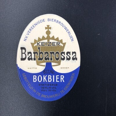 17faab9e-e4e6-4eac-bb87-78325ab74a37.jpg; 0000-0296-HHI/1-3; Drie fles-etiketten van Barbarossa bokbier.; labels (identificatiedragers)