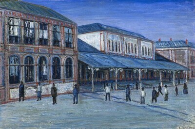 1834c1ec-cf55-4dc5-927f-6f020d3f1c07.jpg; 2001-0004-HHI; Het Station Staatsspoor te Den Haag; kunstvoorwep