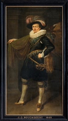 1862-0005-SCH.jpg; 1862-0005-SCH; Vaandeldrager van het Groene Vendel der Haagse Schutterij.; schilderingen