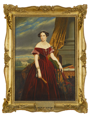 1890-0006-SCH.jpg; 1890-0006-SCH; Portret van Prinses Louise A.W.A. van Pruisen.; portretten