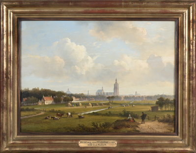 1891-0001-SCH.jpg; 1891-0001-SCH; Gezicht op Den Haag vanuit het Noordwesten.; schilderingen