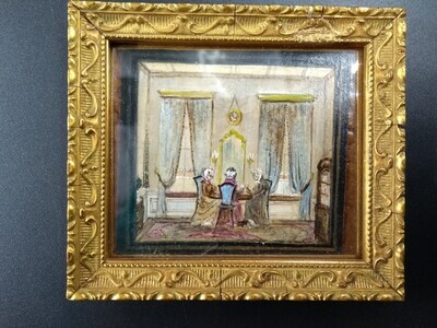 1960-0277-KPO-051.jpg; 1960-0277-KPO/051; Schilderij van 3 dames in interieur.; miniaturen