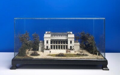 1989-0015-HHI.jpg; 1989-0015-HHI; Maquette van Huize Boschlust.; maquettes (schaalmodellen)