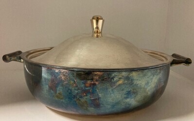 2010-0002-MME.1-2.jpg; 2010-0002-MME/1-2; Lage kookpan afkomstig uit het Ziekenhuis Bronovo; eet- en drinkgerei