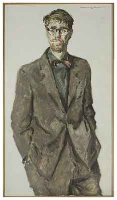 2011-0005-SCH.jpg; 2011-0005-SCH; Portret van graficus Sees Vlag.; portretten