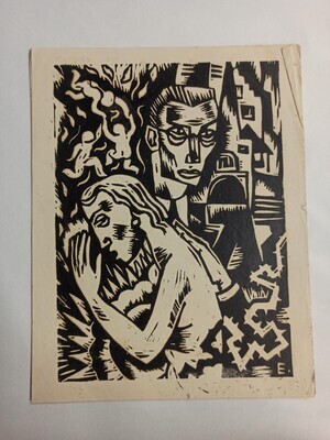 2012-0249-PRE.jpg; 2012-0249-PRE/b; Vrouw in intimiderende omgeving; hoogdruk