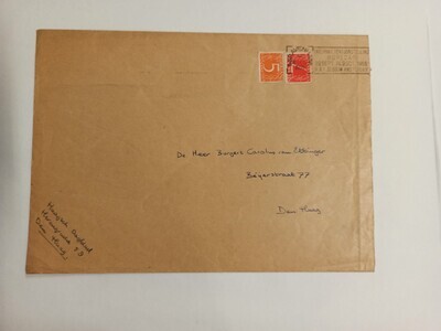 2012-0329-TEK.jpg; 2012-0329-TEK; Envelop met adres van Van Ettinger; envelop