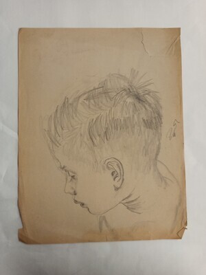 2012-0410-TEK.jpg; 2012-0410-TEK; Portet van een jongetje; schetsen (beeldende werken)
