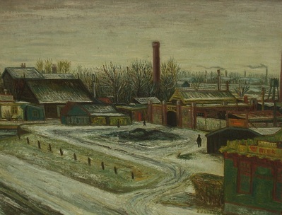 2013-0005-SCH.jpg; 2013-0005-SCH; Sneeuw Loosduinen.; schilderingen