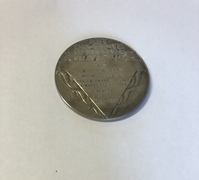 2017-0001-PEE-a.jpg; 2017-0001-PEE; Penning van het Gemeentebestuur van Den Haag aan J. van der Zwan, hoofdcommies B bij de gemeentelijke dienst voor sociale belanden, 1 Juli 1919 - 1959; gelegenheidspenning