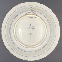 2021-0002v-MCE.jpg; 2021-0002-MCE; Keramieken wandbord ''Ter Herinnering aan Uw 25-Jarige Dienst N.V. Meddens''; wandbord