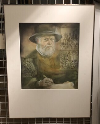 27cdd246-08de-4097-9c09-12fadd145ee1.jpg; 322; Portret van Th. Coornhert en drie strafscenes als inzet.; schilderingen