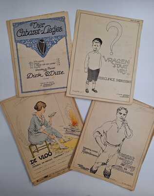 3a1ac9bf-d372-45a8-ba1b-1c740a5e7c2a.jpg; 2019-0001-HHI/1-10; Tien muziektijdschriften met diversen liedjes; tijdschriften