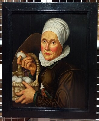 402e73fe-c079-4462-89b1-fc7a60f86109.jpg; 0000-0056-SCH; Vrouw met hengselmand met eieren.; portretten