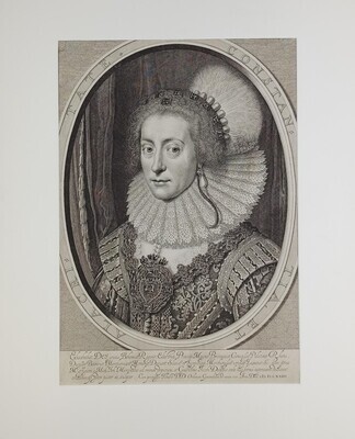 4775f677-364e-4802-9999-efa87470bdef.jpg; 1958-0142-PRE; Portret van Elisabeth, Koningin van Bohemen.; prenten