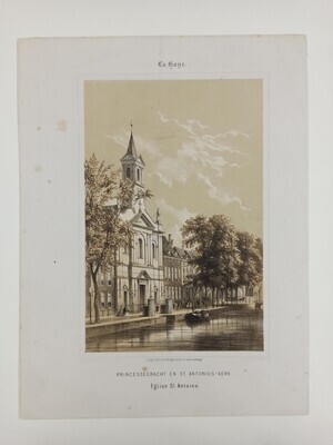 47a780e6-1c0f-4c01-bad5-4f3c23a84daa.jpg; 1967-0023-PRE; Prinsessegracht en St. Antoniuskerk; prenten