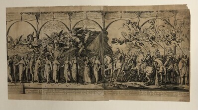 4a016c0c-d552-4dc8-b316-cc0dafe0f85a.jpg; 1899-0001-HHI; 'Currus Triumphalis Illustrissimi Principis Guliel mi Nassauii trausiononsium Principis'.; prenten