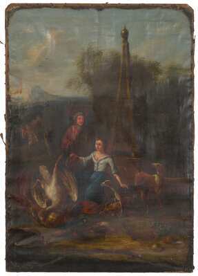 4cbdcf5c-e9a6-4b3b-8395-d843852acca7.jpg; 0000-0096-SCH; Honden en gevogelte.; schilderingen