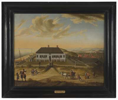 584be7af-f1e7-40b4-bb0b-0df2f6609ddc.jpg; 1880-0002-SCH; Het Huis Onderduyn (of Nieuw-Soetenburgh) in Scheveningen.; schilderingen