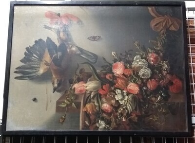 59609629-ab75-4d1b-ab08-a5229a33c353.jpg; 1895-0005-SCH; Bloemen en dode vogels; schilderingen