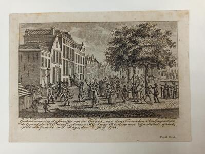 59db3fe2-9d0d-4ae8-bb14-ba1dae73eafc.jpg; 1862-0009-HHI; De jager van de Franse ambassadeur kwetst twee kinderen op de Turfmarkt; prenten