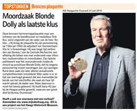 614bdea2-d03a-4496-8fa4-db92f71745e1.jpg; V-HHM-0319; Het topstuk (bronzen plaquette Haags politiekorps) van de heer J.J.M. Robijn; MijnDenHaag*