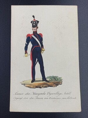 64d4ed5c-172a-4407-bfd2-d37824649ef3.jpg; 0000-0266-HHI; Prent voorstellende een militair; papieren