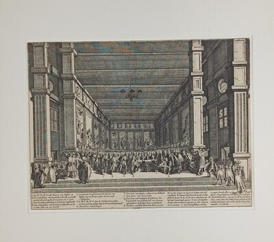 693f197d-9b02-4222-8dcb-8264f9e87a61.jpg; 1965-0004-HHI; Prins Maurits ontvangt de orde van de kousenband, 1613; prenten