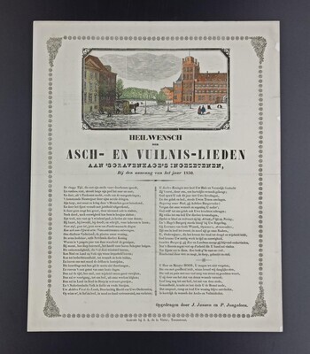 711c0639-b997-49b1-aee0-40fae9797775.jpg; 1973-0255-PRE; 'Heilwensch Der Asch- en Vuilnislieden aan 's-Gravenhage's ingezetenen'; prenten