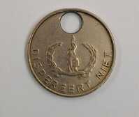 757aaa80-0bd4-4dbb-8c53-3294e8c90ee1.jpg; 2021-0001-PEO; Penning van 'Het Vaderland, een goede krant'; penningen (betaalmiddelen)