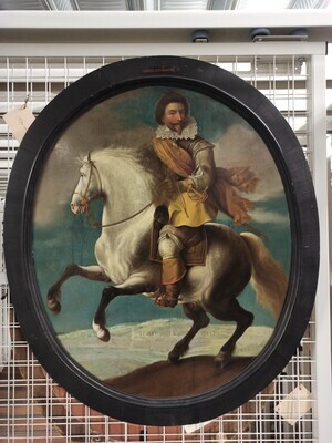 7635d66f-b081-45cb-a1a5-540261e213d6.jpg; 1870-0022-SCH; Prins Frederik Hendrik te paard; schilderingen
