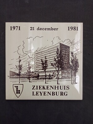 79aae350-1202-4d9a-9ef7-8babd7ce36db.jpg; 2018-0004-MCE; Ziekenhuis Leyenburg 21 december 1971 - 1981; tegels (objectgenre)