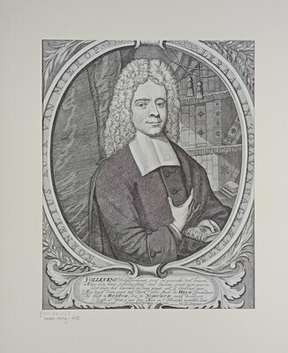 82e70a5e-da43-4f56-b925-3f1618f72122.jpg; 0000-0039-HHI; Portret van Kornelius Kuik van Mierop, predikant te 's Gravenhage, 1709; prenten