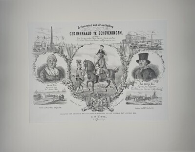 83d299b4-781c-470b-96b2-c0b591b58e49.jpg; 1975-0231-PRE/1-2; Herinnering aan de onthulling van de gedenknaald; prenten