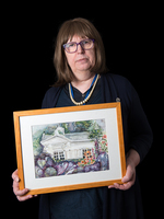 84d8085f-c9a6-4afd-b349-7a1fb8ea27e6.jpg; V-HHM-1539; Het topstuk (schilderij van theehuis in Emma's Hof) van Susanne Illés; MijnDenHaag*