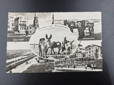 8eda7abb-5128-4659-a8a9-30803cce5db8.jpg; 1999-0004-PRE; Ansichtkaart met foto's van boulevard te Scheveningen; ansichtkaarten