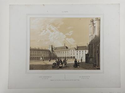 8f890baf-e0e9-46f6-90e7-329d1eb28aa4.jpg; 1960-0107-PRE/a; 'Het Binnenhof en de Loterijzaal'.; prenten