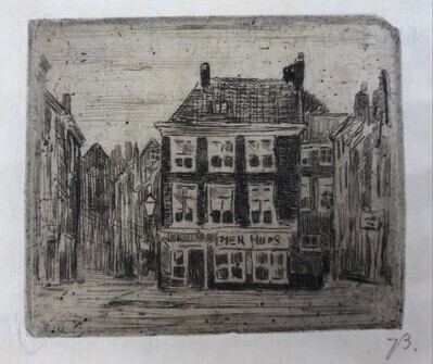 98755a75-3b2c-4b8b-bc42-843cae3484e6.jpg; 1966-1033-PRE; Bierhuis in de Bagijnstraat.; prenten