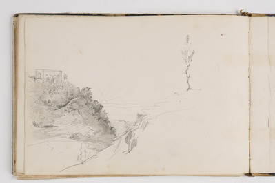9986e1cc-76ba-41e2-a25c-7b99b52c37d0.jpg; 2013-0039-TEK/34; Tekening uit het schetsboek van Alexine Tinne, Syrië reizen, Palestina.; tekeningen