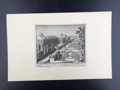 a09f80aa-6696-4e3d-ac31-5673b78c6fe4.jpg; 1986-0284-PRE; Gezicht op de achterzijde van het Huis ter Nieuburg te Rijswijk.; prenten