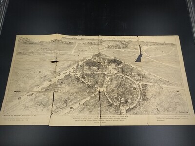 a2da30ec-d6b6-419b-b587-2c006ee162f6.jpg; 1987-0112-PRE; Gezicht in vogelvlucht op het Belgisch Park te Scheveningen, ca. 1880.; prenten