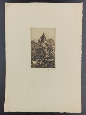 a83acf59-4958-40c1-8d10-cdf19c2d269d.jpg; 1969-0101-PRE; Kasteel de Binckhorst gezien van het Zuid-Westen.; prenten