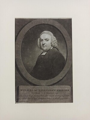 ad3fe915-1af9-42fe-8b47-3b8bb0490ec3.jpg; 0000-0047-HHI; Portret van Wilhelm Leendert Krieger, predikant te 's Gravenhage.; prenten