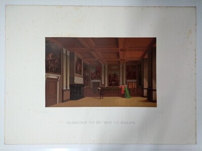 af03afb4-17f2-44c1-84e8-41e772f22797.jpg; 1982-0522-PRE; Het Binnenhof, interieur Raadkamer; prenten