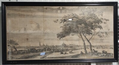 b4a48e8d-764f-49c3-b820-b848a63c0daa.jpg; 1883-0001-HHI; Gezicht op 's-Gravenhage vanuit het zuiden.; prenten